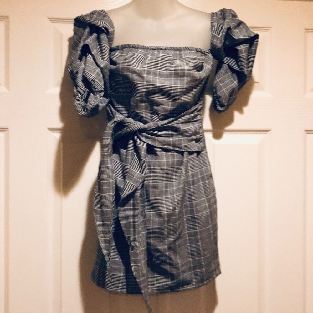 Fashion Nova Black and white Plaid Dress - Picture 1 of 7